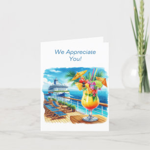 Carte de remerciements de croisière