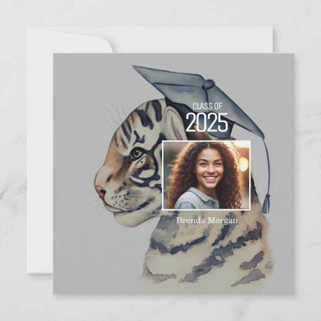 Carte de remerciements de diplôme unique avec phot (Devant)