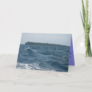 CARTE DE REMERCIEMENTS DE DONATION