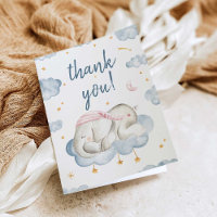 Carte de remerciements de douche pour bébé garçon