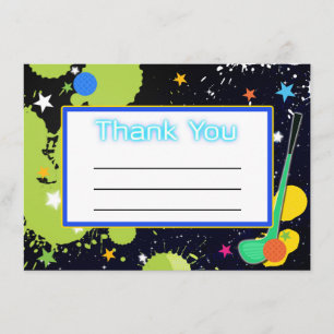 Carte de remerciements de fête d'anniversaire de