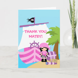 Cartes De Vœux Fille Pirate Zazzle Fr