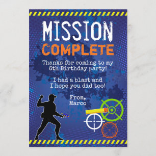 Carte de remerciements de fête d'anniversaire de D