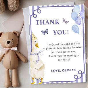 Carte de remerciements de fête d'anniversaire d'Oi