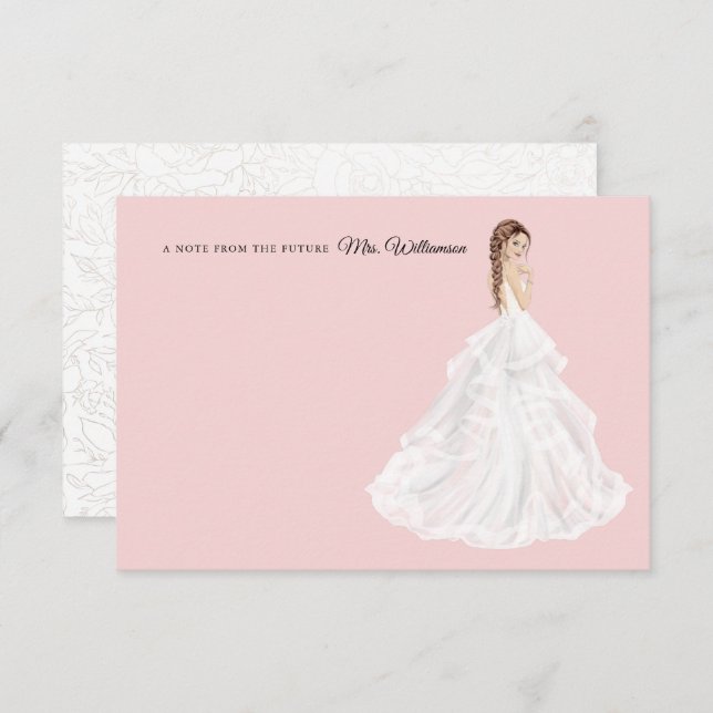 Carte de remerciements de Fête des mariées de mari (Devant / Derrière)