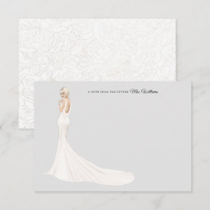 Carte de remerciements de Fête des mariées de mari