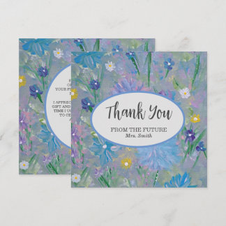 Carte de remerciements de Fête des mariées de pois