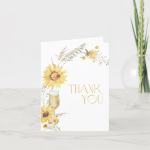 Carte de remerciements de Fête des mariées de tour