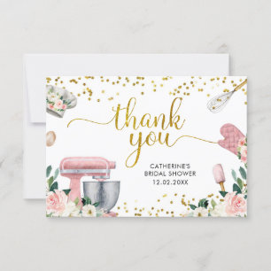 Carte de remerciements de Fête des mariées Floral