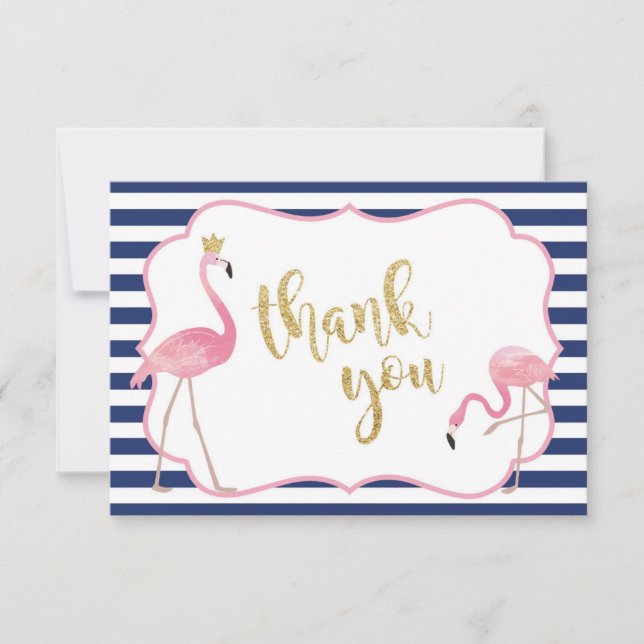 Carte de remerciements de Flamant rose (Devant)