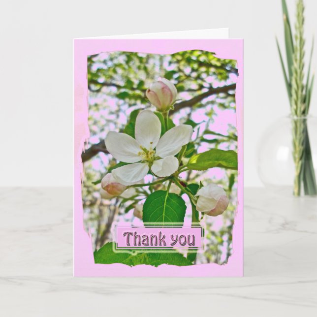 Carte de remerciements de fleurs Apple (Devant)