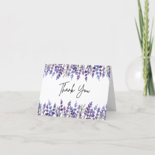 Carte de remerciements de fleurs de couleur aquare