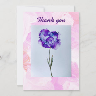 Carte de remerciements de fleurs violettes