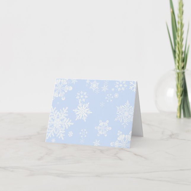 Carte de remerciements de flocons de neige (Devant)