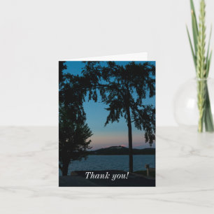 Carte de remerciements de fond de table