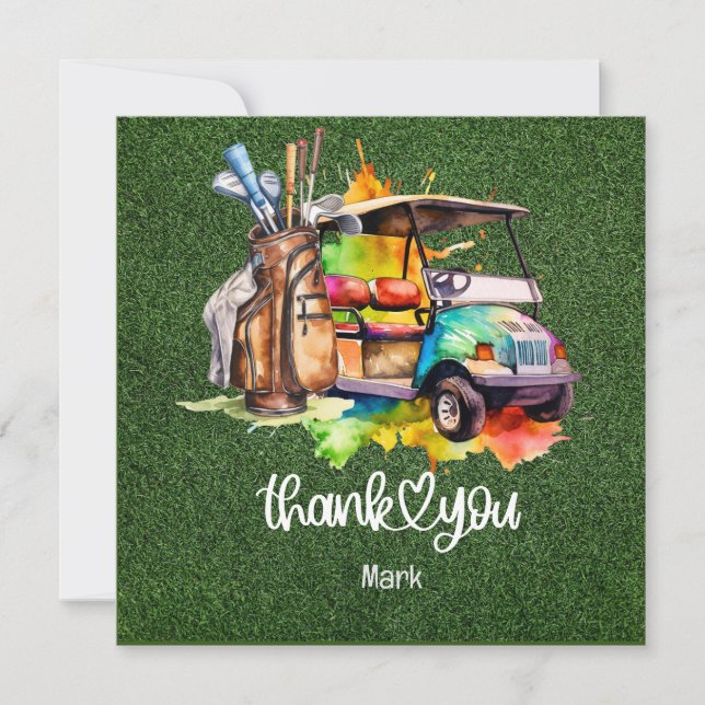Carte de remerciements de golf (Devant)