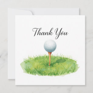 Carte de remerciements de golf avec balle de golf 