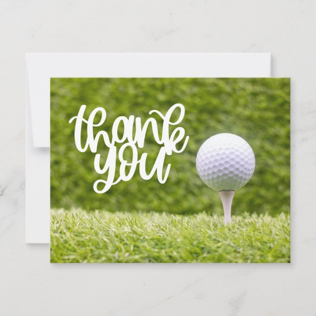 Carte de remerciements de golf avec balle de golf  (Devant)