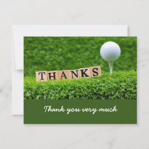 Carte de remerciements de golf avec balle de golf 