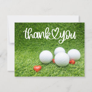 Carte de remerciements de golf avec balle de golf 