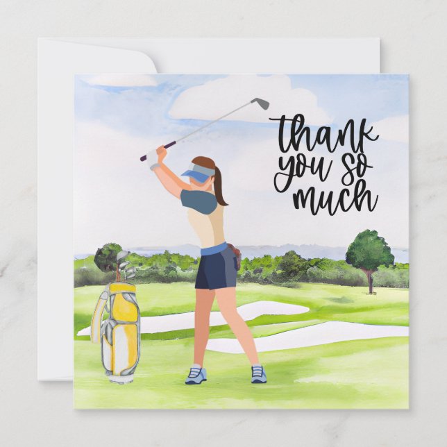 Carte de remerciements de golf pour golfeur (Devant)