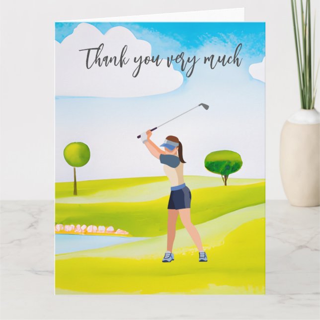 Carte de remerciements de golf pour golfeur (Devant)