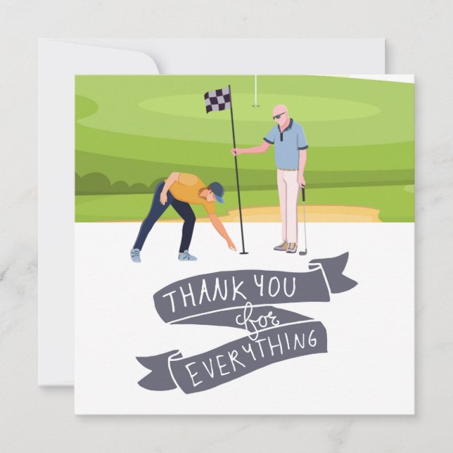 Carte de remerciements de golf pour golfeur (Devant)