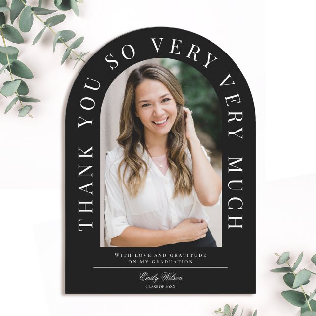 Carte de remerciements de graduation d'arc moderne (Créateur téléchargé)