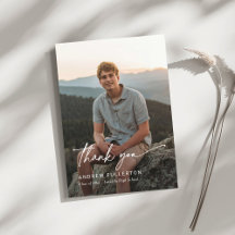 Carte de remerciements de graduation de la note li