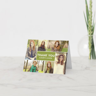 Carte de remerciements de graduation de la vitrine