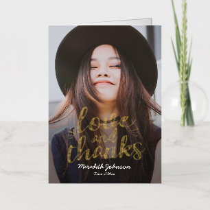 Carte de remerciements de graduation FUN Script