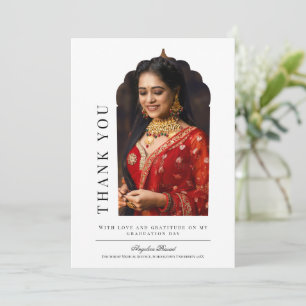 Carte de remerciements de graduation traditionnell