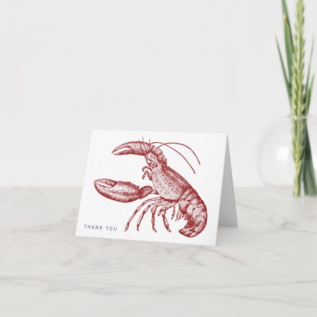 Carte de remerciements de homard (Devant)