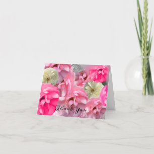 Carte de remerciements de jardin rose
