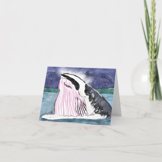 Carte De Remerciements 🐳 de la baleine à petit commun (Devant)