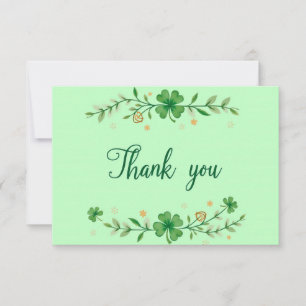 Carte de remerciements de la Saint-Patrick