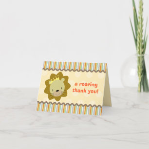 Carte de remerciements de lion