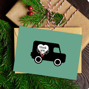 Carte de remerciements de livraison par courrier