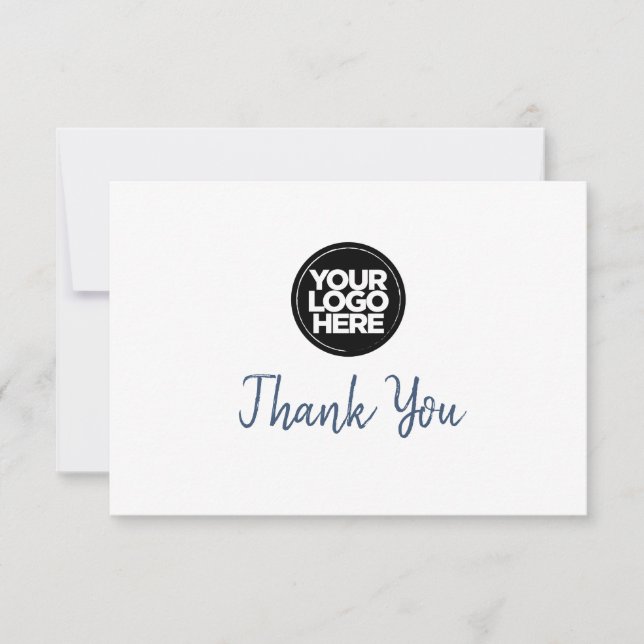 Carte de remerciements De Logo Et De Message De Ma (Devant)