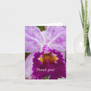 Carte de remerciements de l'orchidée passion viole