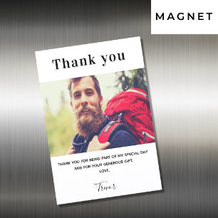 Carte de remerciements de luxe de type blanc photo