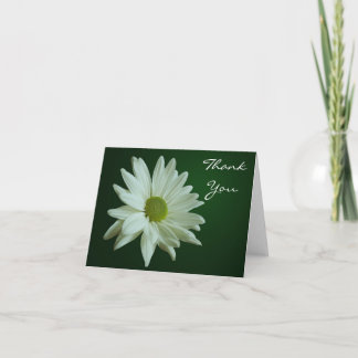 Carte de remerciements de marguerite blanche