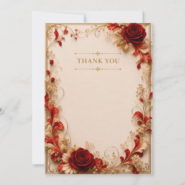 Carte de Remerciements de Mariage (Devant)