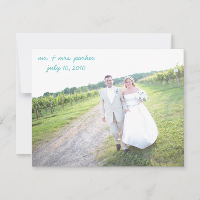 Carte de remerciements de mariage (Devant)