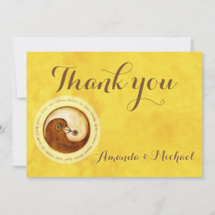 CARTE DE REMERCIEMENTS DE MARIAGE Colombes YinYang