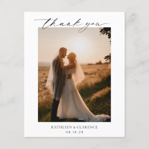 Carte de remerciements de Mariage de budget photo 
