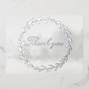 Carte de remerciements de Mariage de forêt de Chup