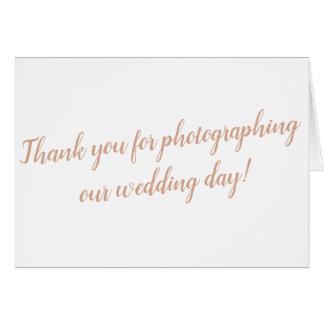 Carte de remerciements de mariage de photographe
