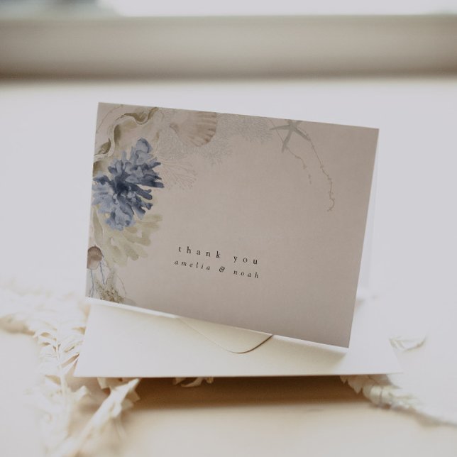 Carte de remerciements de mariage de plage tropica (Créateur téléchargé)