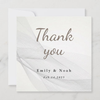 Carte de remerciements de Mariage de texture Abstr